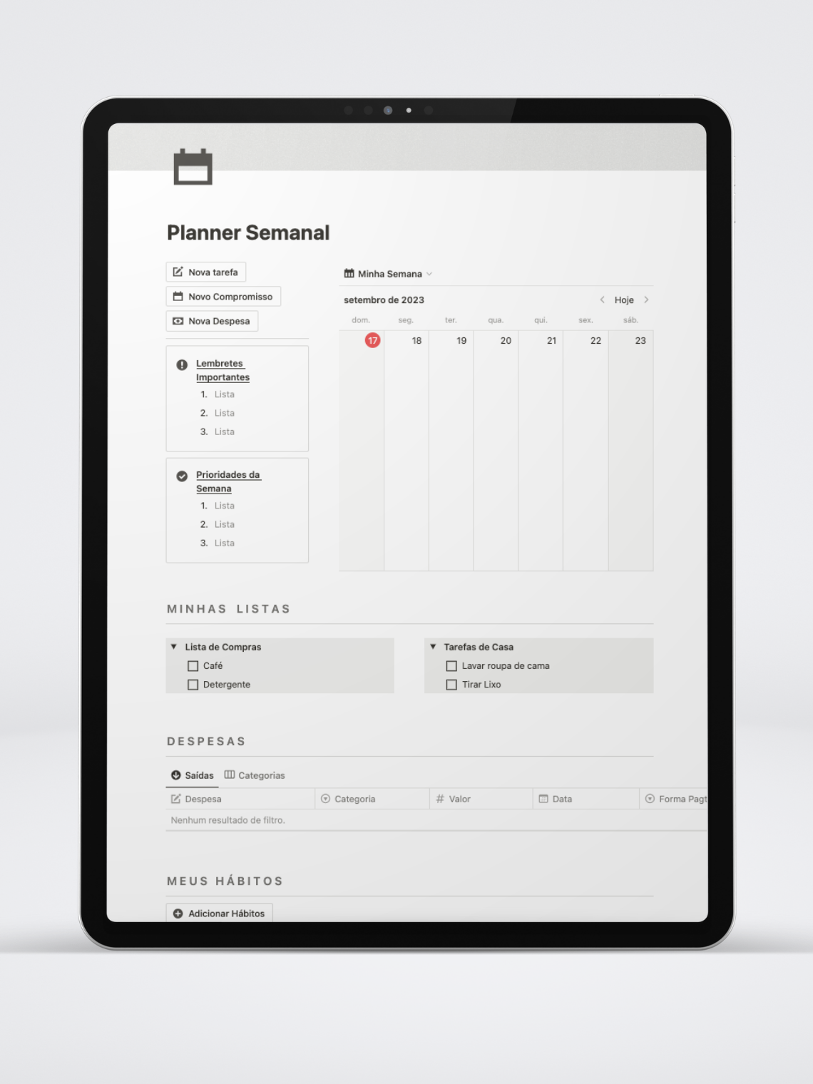 Planner Semanal - Nay Vispo